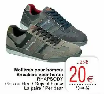 Cora Molières pour homme sneakers voor heren rhapsody aanbieding
