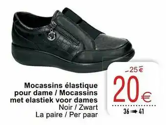 Mocassins élastique pour dame - mocassins met elastiek voor dames