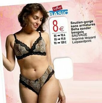 Cora Soutien-gorge sans armatures beha zonder beugels sauvage aanbieding