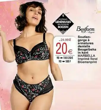 Cora Soutiengorge à armatures dentelle beugelbeha in kant marbella aanbieding