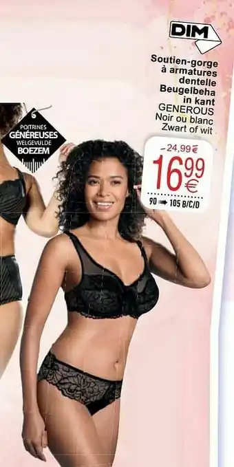 Cora Soutien-gorge à armatures dentelle beugelbeha in kant generous aanbieding
