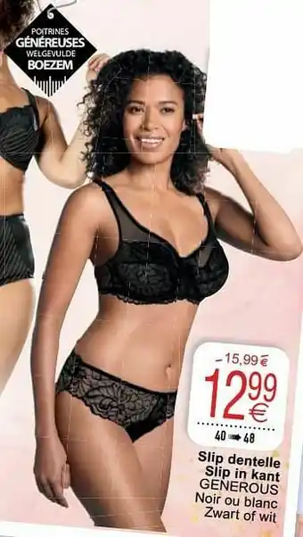 Cora Slip dentelle slip in kant generous aanbieding
