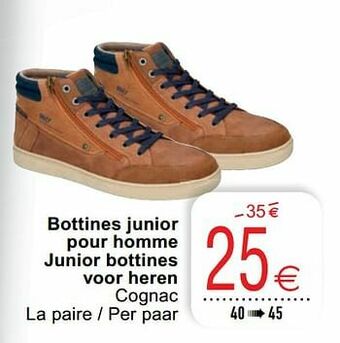 Cora Bottines junior pour homme junior bottines voor heren aanbieding