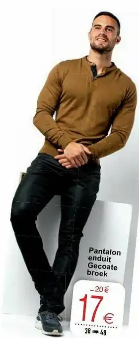 Pantalon enduit gecoate broek