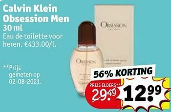 Calvin klein obsession men edt promotie bij Kruidvat