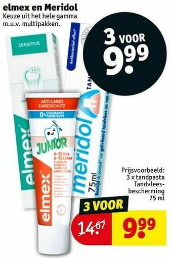 Kruidvat Tandpasta tandvleesbescherming aanbieding