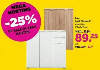 Leen Bakker Kast alaska 2 aanbieding