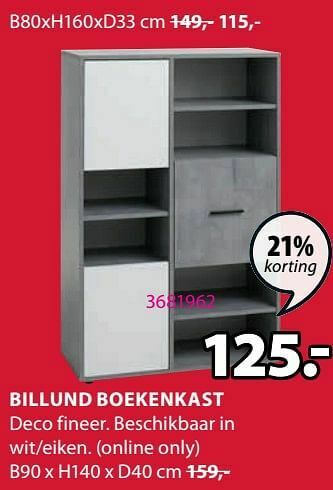 Jysk Billund boekenkast aanbieding