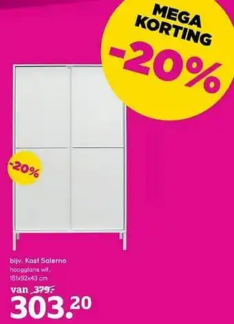 Leen Bakker Kast salerno aanbieding