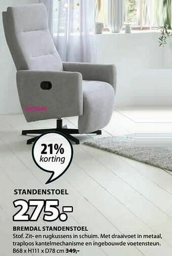 Jysk Bremdal standenstoel aanbieding