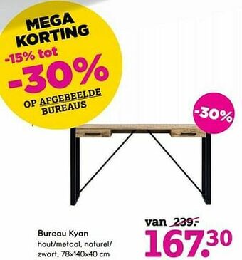 Leen Bakker Bureau kyan aanbieding