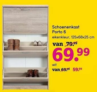 Leen Bakker Schoenenkast porto 6 aanbieding