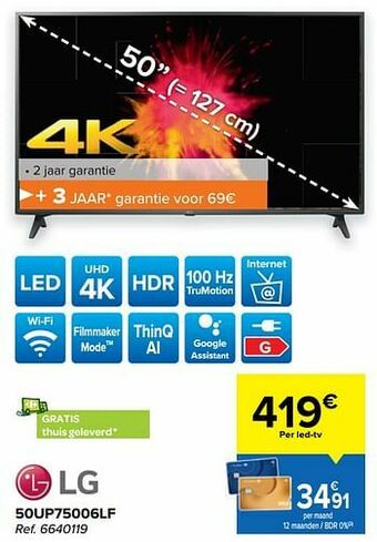 Carrefour Lg 50up75006lf aanbieding
