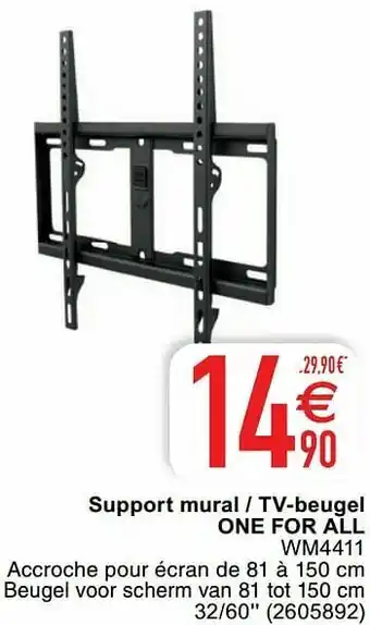 Support mural - tv-beugel one for all wm4411
