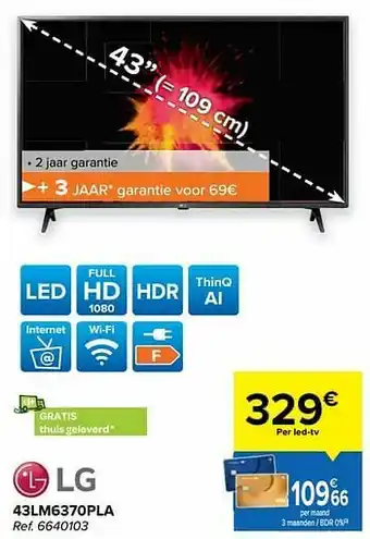 Carrefour Lg 43lm6370pla aanbieding
