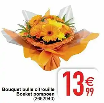 Bouquet bulle citrouille boeket pompoen