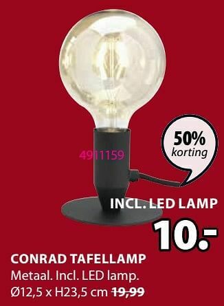 Jysk Conrad tafellamp aanbieding