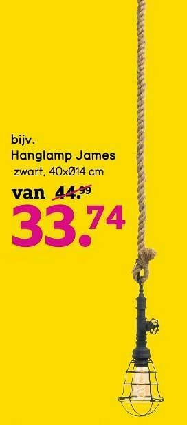 Leen Bakker Hanglamp james aanbieding