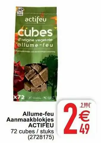 Cora Allume-feu aanmaakblokjes actifeu aanbieding