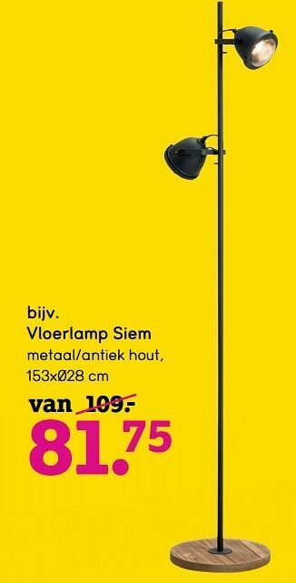 Leen Bakker Vloerlamp siem aanbieding