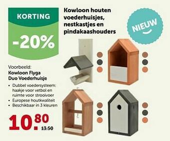AVEVE Kowloon flyga duo voederhuisje aanbieding