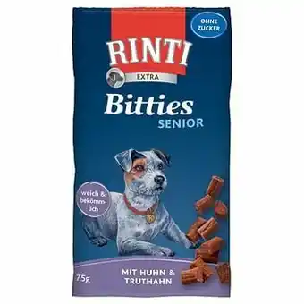 Zooplus 75g Rinti Extra Bitties Senior Kip & Kalkoen Hondensnacks aanbieding