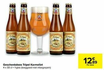 Carrefour Geschenkdoos tripel karmeliet aanbieding