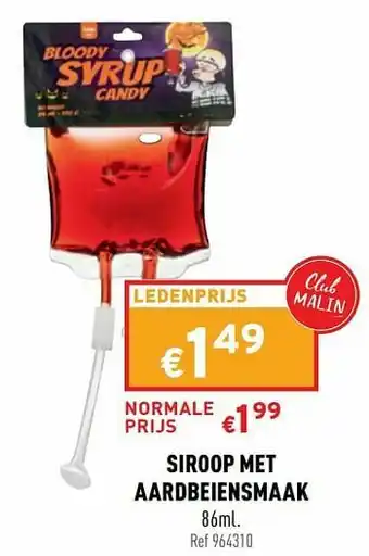 Siroop met aardbeiensmaak