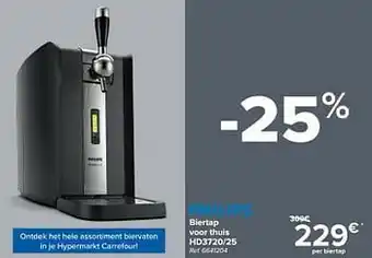 Carrefour Philips biertap voor thuis hd3720-25 aanbieding