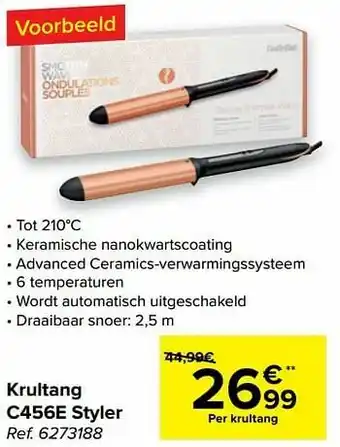 Carrefour Babyliss krultang c456e styler aanbieding