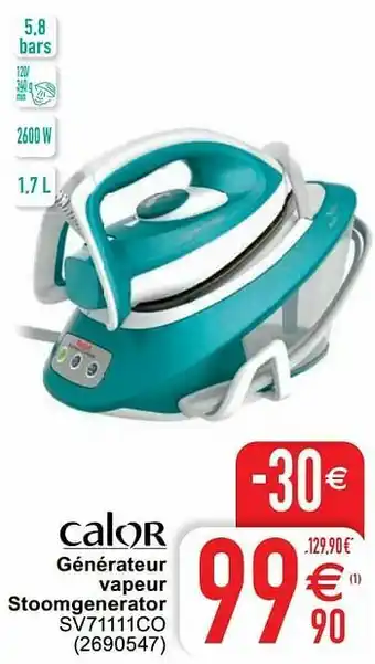Cora Calor générateur vapeur stoomgenerator sv71111co aanbieding