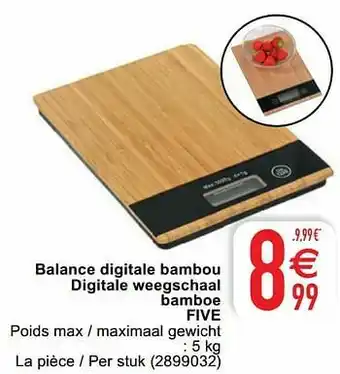 Cora Balance digitale bambou digitale weegschaal bamboe five aanbieding