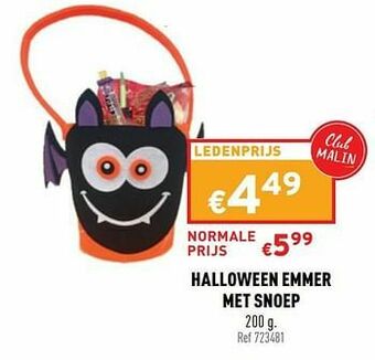 Halloween emmer met snoep