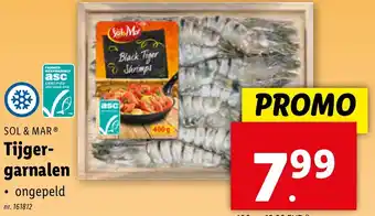 Lidl SOL & MAR Tijger- garnalen 400g nr. 161812 aanbieding