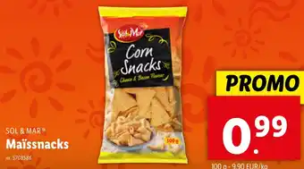 Lidl SOL & MAR Maïssnacks 100g nr. 5708586 aanbieding