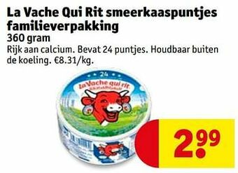 Kruidvat La vache qui rit smeerkaaspuntjes familieverpakking aanbieding