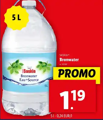 Lidl SASKIA Bronwater 5L nr 163180 aanbieding