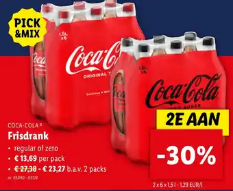 Lidl Coca-Cola Frisdrank 2 x 6 x 1.5L nr. 05090 - 05124 aanbieding