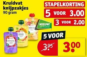 Kruidvat Kruidvat knijpzakjes aanbieding