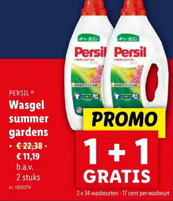 Lidl PERSIL Wasgel summer gardens nr. 1800214 aanbieding