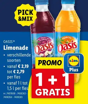 Lidl Oasis Limonade aanbieding