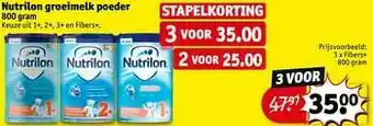 Kruidvat Nutrilon groeimelk poeder fibers+ aanbieding
