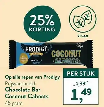 Holland & Barrett Chocolate bar coconut cahoots aanbieding
