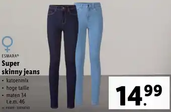 Lidl ESMARA Super skinny jeans nr. 416889- 100366165 aanbieding