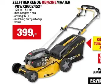 Hubo ZELFTREKKENDE BENZINEMAAIER “POWXG60245X” aanbieding