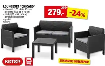 Hubo LOUNGESET “CHICAGO” aanbieding