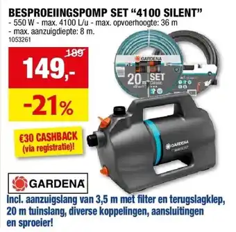 Hubo BESPROEIINGSPOMP SET “4100 SILENT” aanbieding