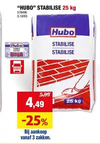 Hubo “HUBO” STABILISE 25 kg aanbieding