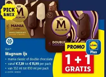 Lidl Magnum ijs aanbieding