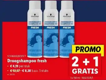 Lidl Droogshampoo fresh aanbieding